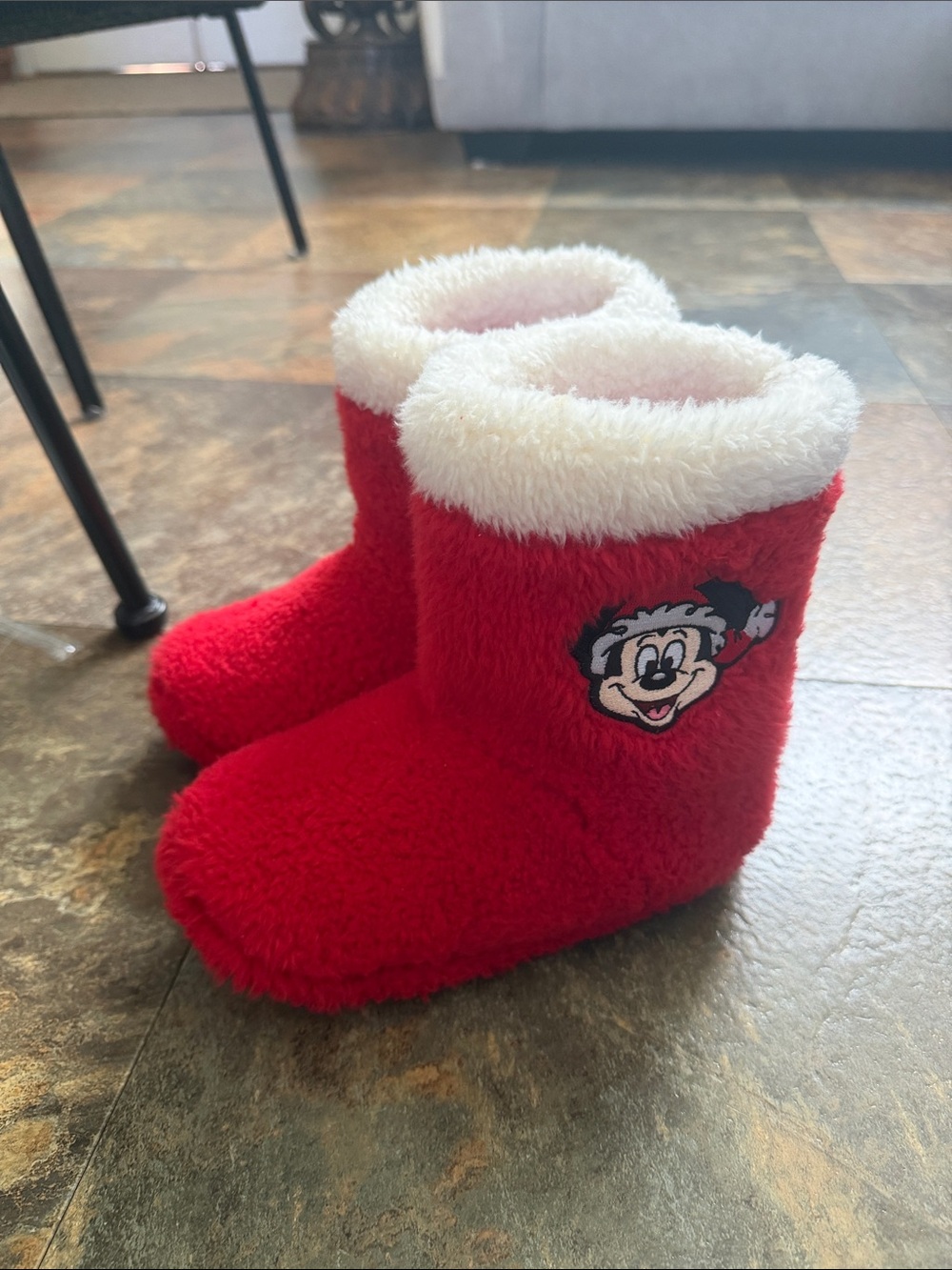 Disney Kids Fuzzy Boot Slippers